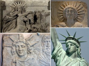 Statute of Liberty as goddess