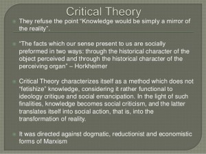 Critical Theory Goals