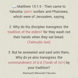 Jesus Condemns Traditions