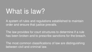 Purpose of Law(s)