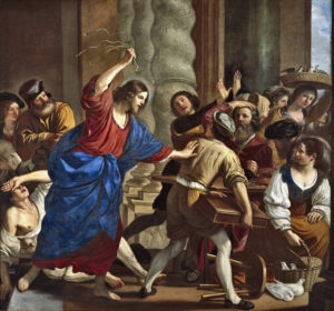 Christ Violently Whips Moneychangers